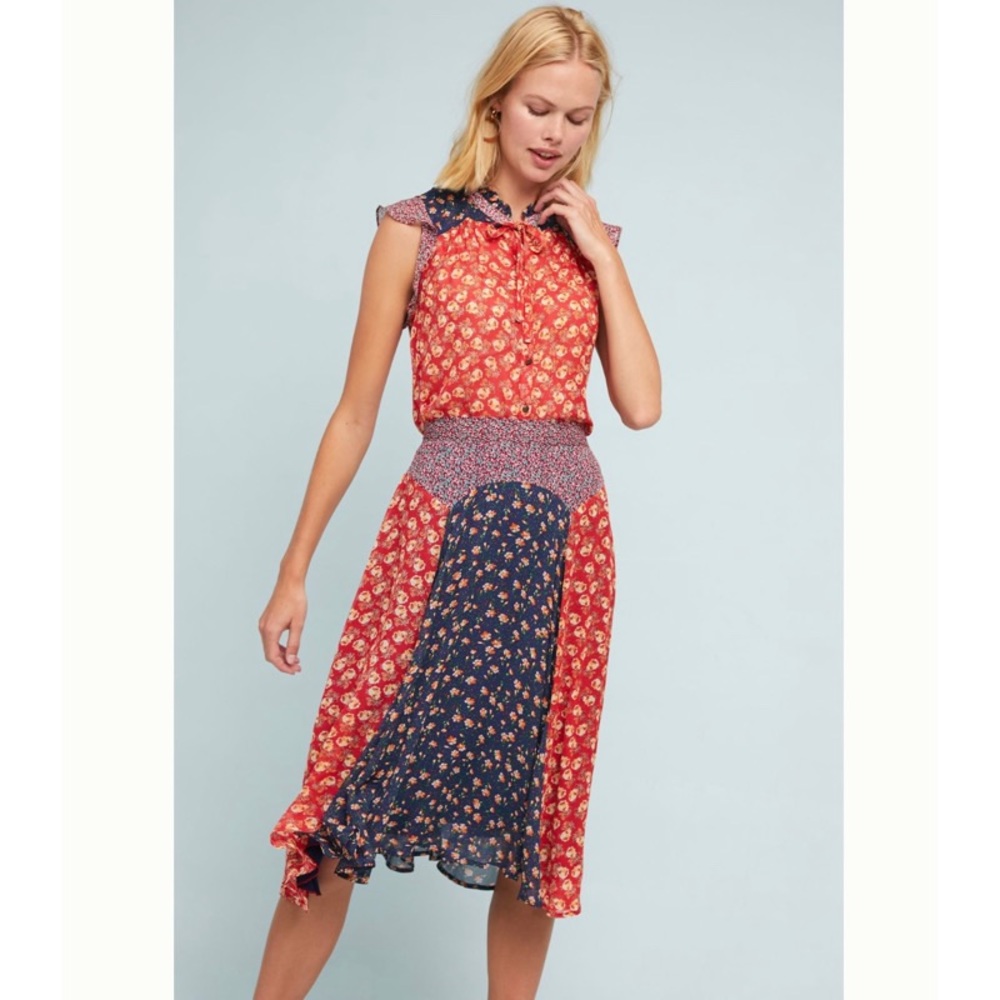 Anthropologie, Prairie blouse and skirt